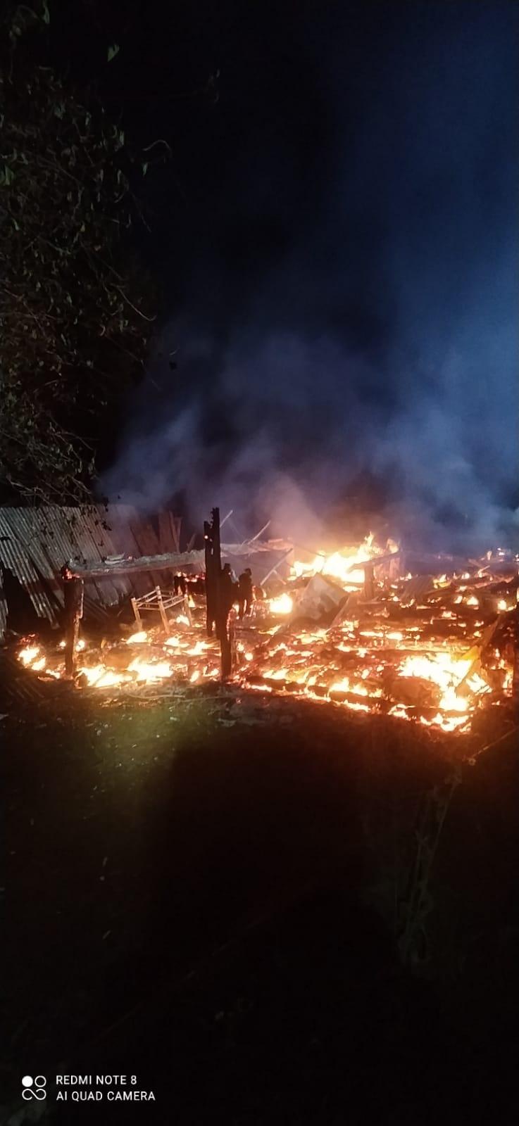 Incêndio em residência em Coronel Martins SC