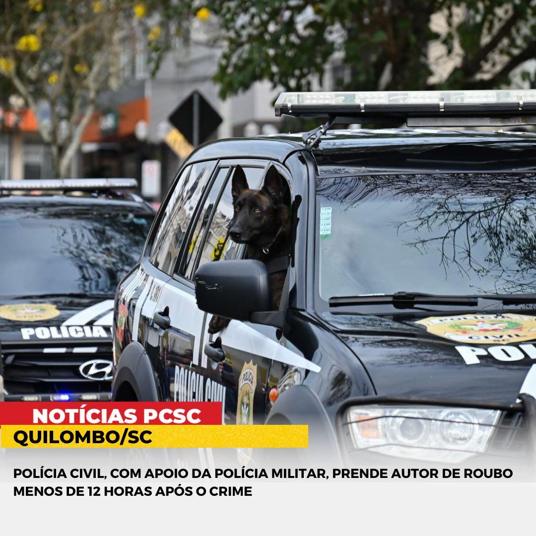 POLÍCIA CIVIL, COM APOIO DA POLÍCIA MILITAR, ELUCIDAM E PRENDEM AUTOR DE ROUBO EM QUILOMBO