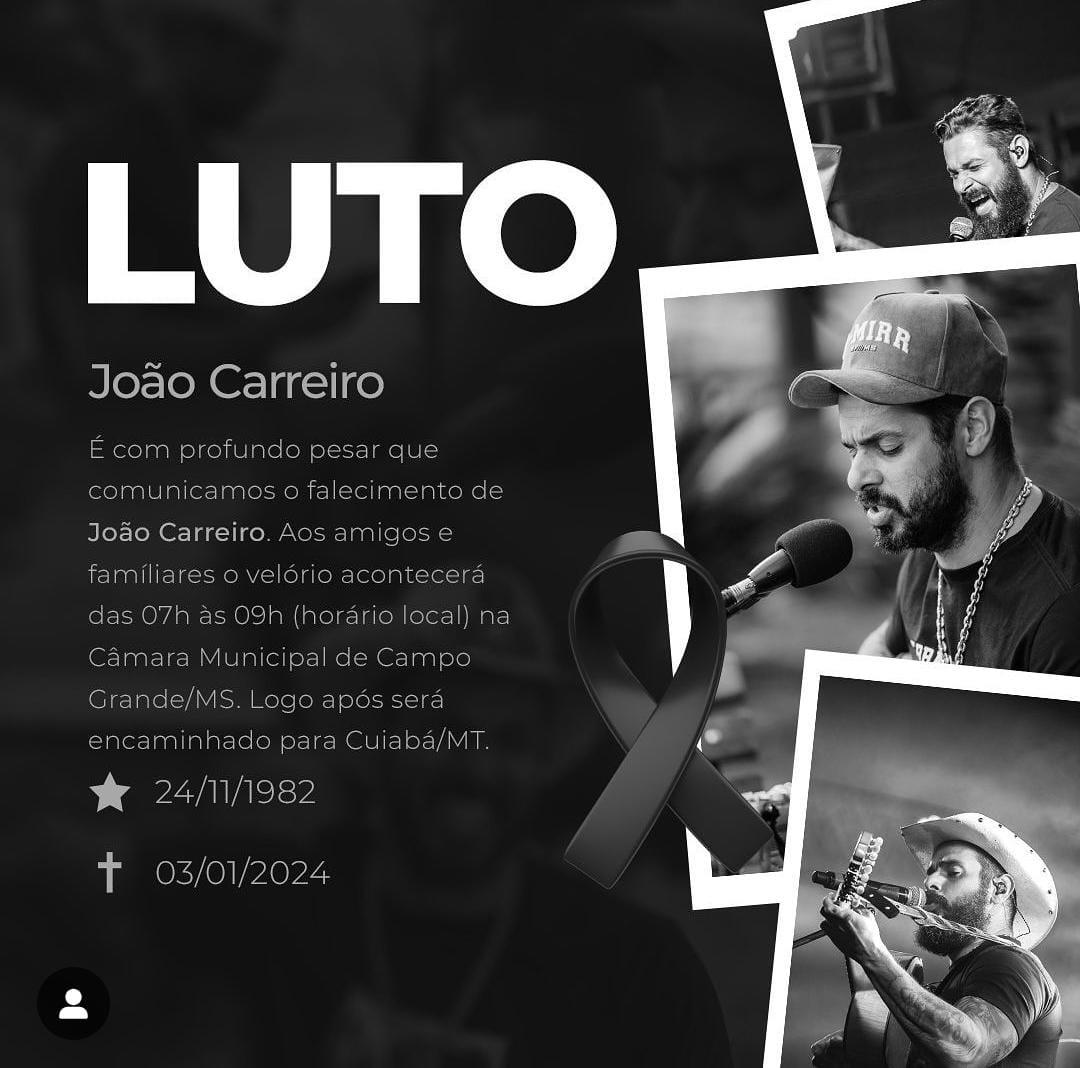 More Sertanejo João Carreiro aos 41 Anos de Idade