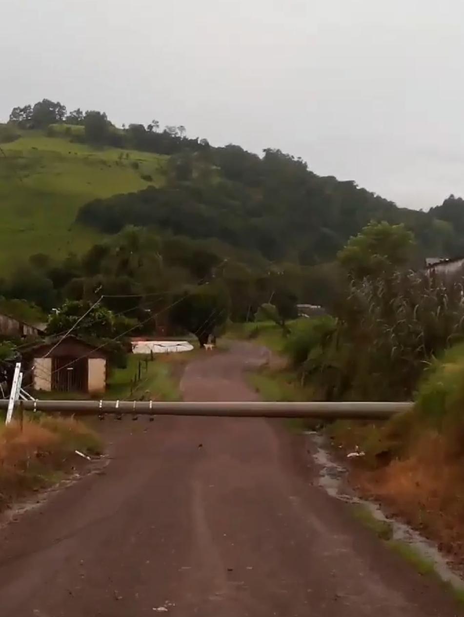 Ventos fortes e chuva causam estragos no interior de Formosa do Sul SC