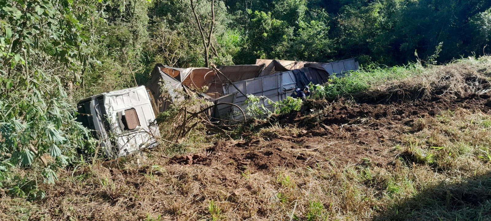 MOTORISTA PERDE O CONTROLE DE CARRETA E FICOU PRESO 8M DE ALTURA 