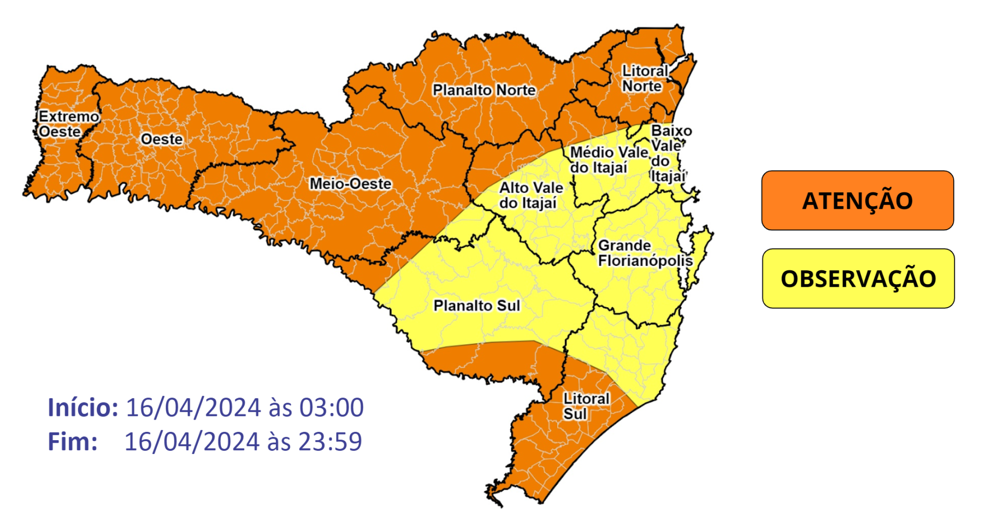 TEMPORAIS COM CHUVA PONTUALMENTE INTENSA NA TERÇA-FEIRA (16)