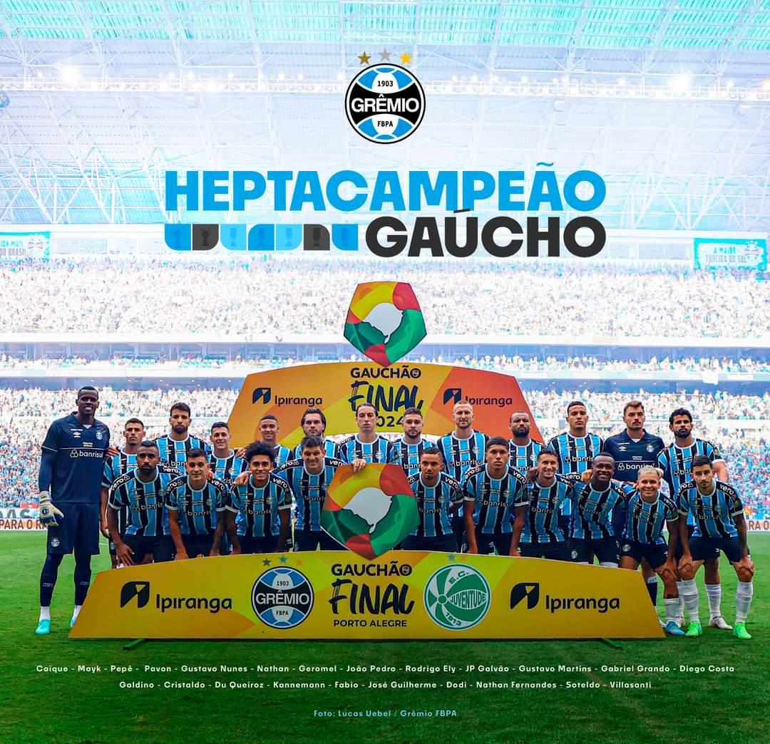 Grêmio conquista o Hepta campeonato Gaúcho e Criciúma é Bicampeão Catarinense