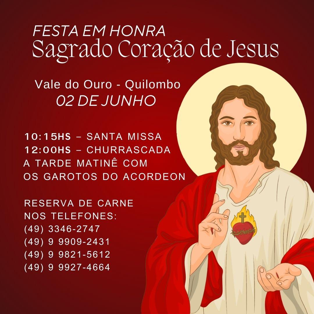 Festa em Honra ao Padroeiro Sagrado Coração de Jesus, Comunidade de Vale do Ouro, Quilombo SC