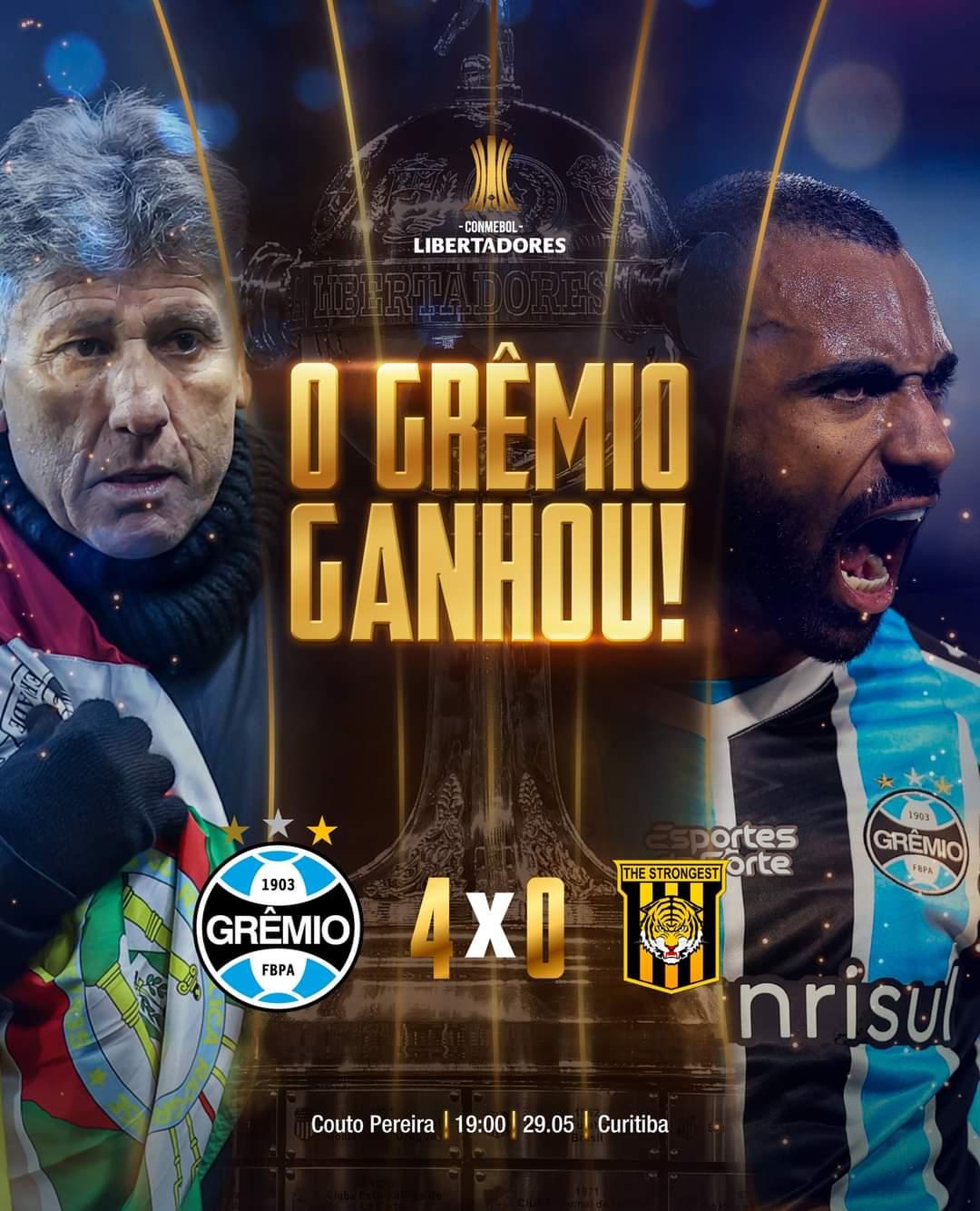 Grêmio goleia o The Strongest em 