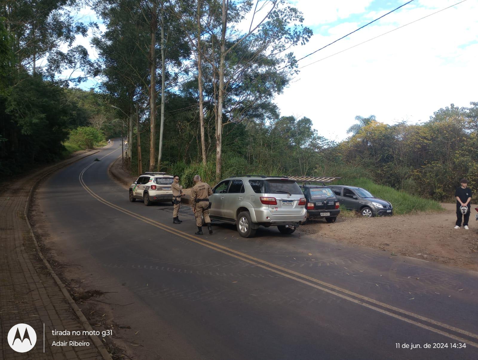 Acidente de Trânsito na SC-482 Acesso Central de Quilombo/SC