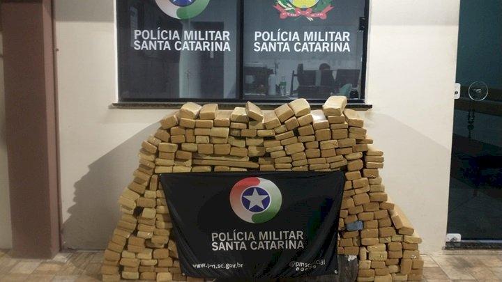 Polícia Militar apreende 315 kg de maconha na SC-157 em São Lourenço do Oeste