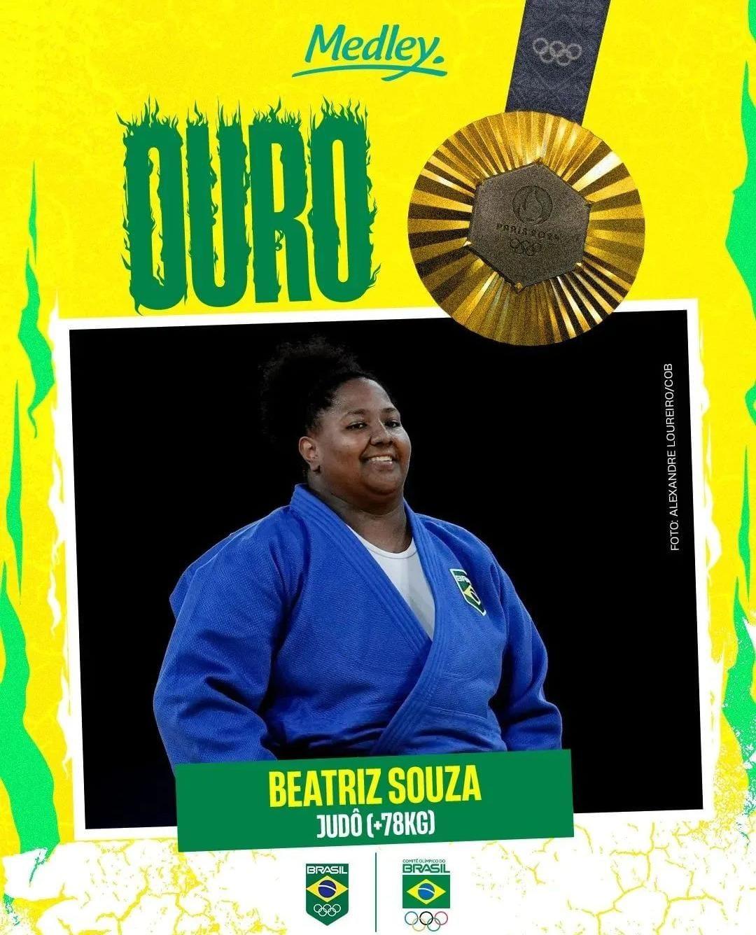 Brasil é ouro em Paris com Beatriz Souza no Judô