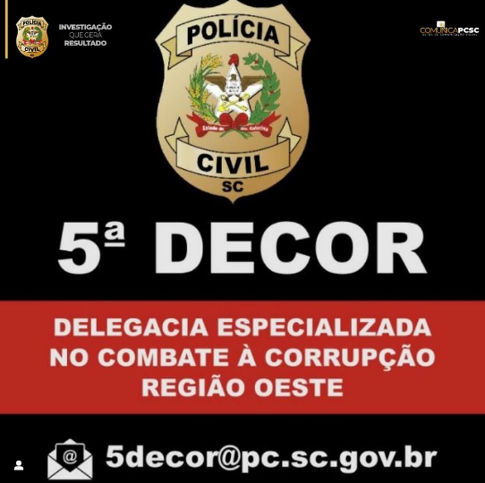 POLÍCIA CIVIL ENCERRA SEGUNDA FASE DA OPERAÇÃO “DESVIO DE ROTA” QUE ENVOLVE AS SUPOSTAS FRAUDES LICITATÓRIAS EM QUILOMBO/SC