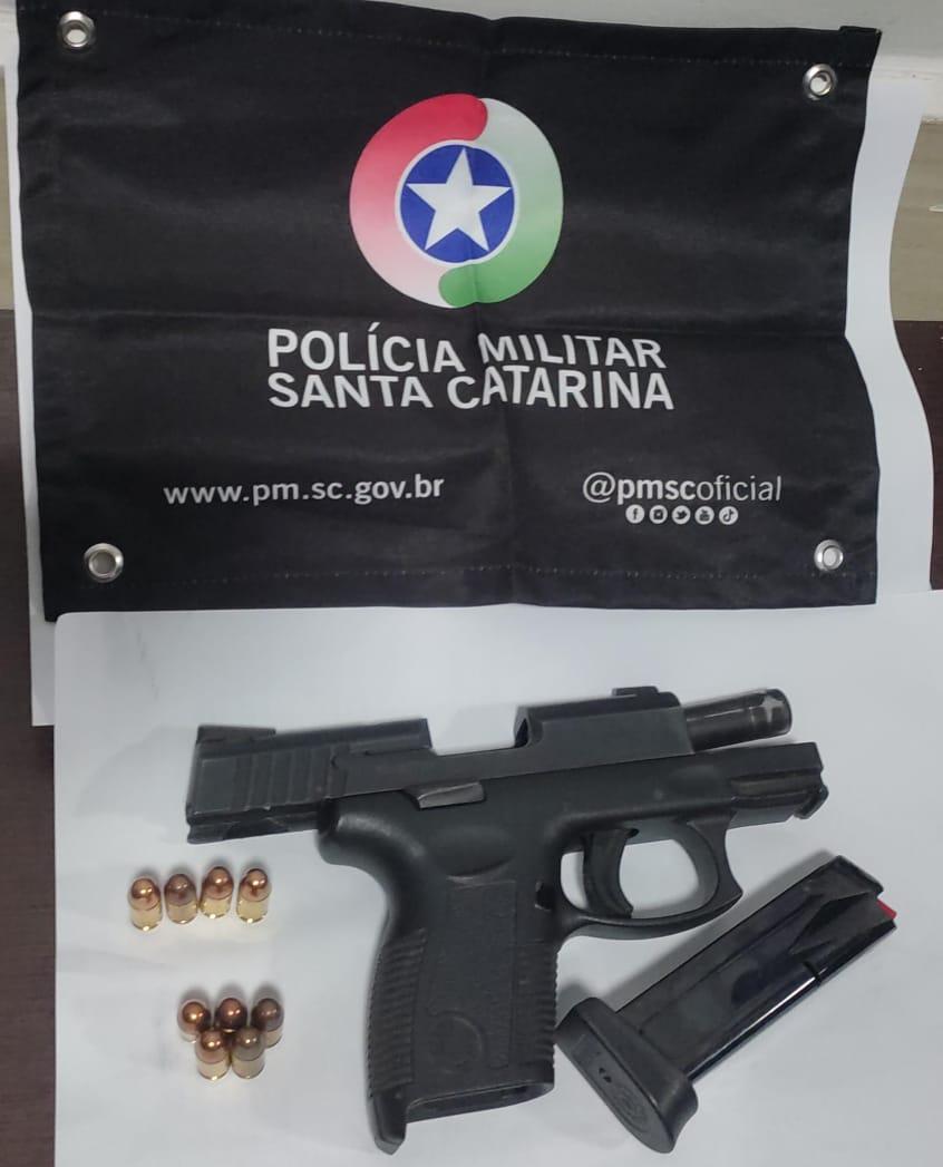 Apreensão de arma de fogo na SC-157 pela Polícia Militar Rodoviária