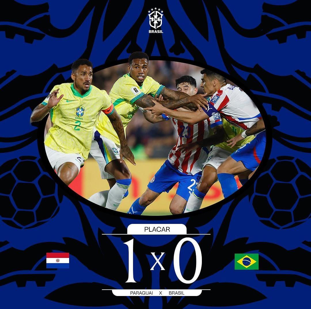 Seleção Brasileira da vexame e perde por 01 x 00 pro Paraguai