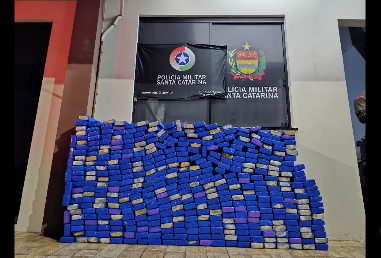 Polícia Militar apreende 395 kg de maconha em Novo Horizonte/SC