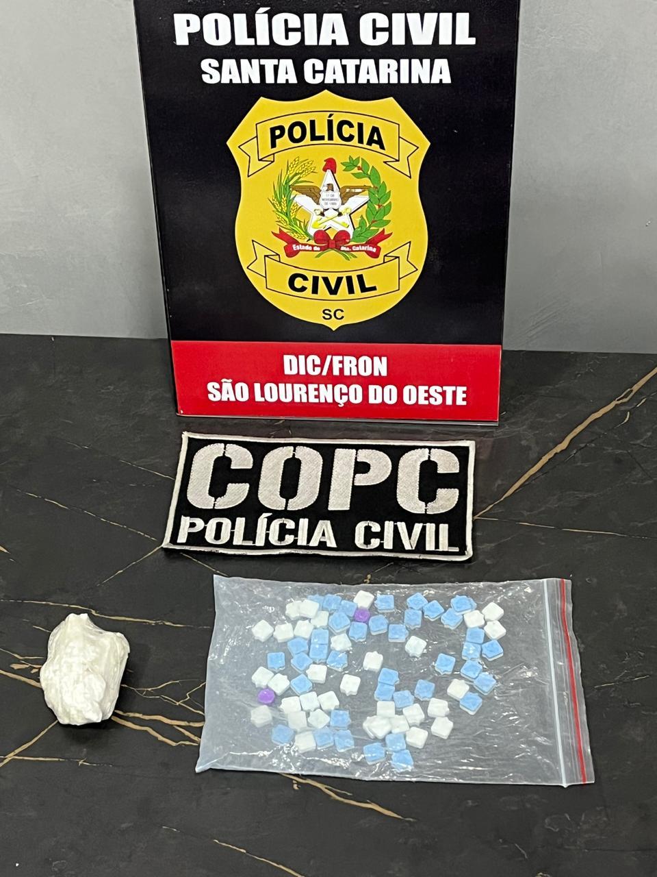 SÃO LOURENÇO DO OESTE/SC - POLÍCIA CIVIL PRENDE CASAL DE NAMORADOS POR TRÁFICO DE DROGAS