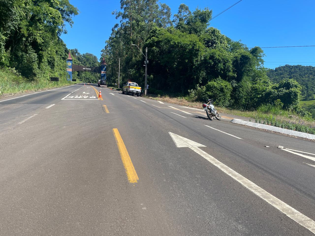 Formosa do Sul: acidente moto e carro na SC-157